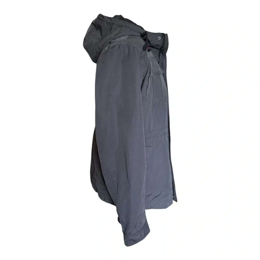 Aeropostale Men's Hooded Utility Jacket - Slate Gray - Picture 4 of 9